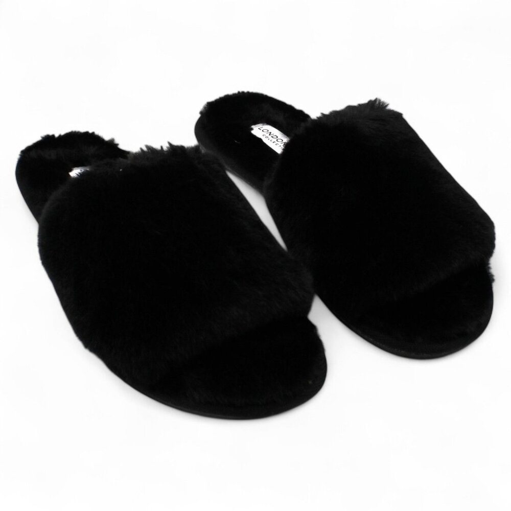 London Fog Women's Lilly Fuzzy Slipper